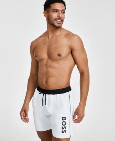 BOSS by Hugo Boss Men's Logo 6" Swim Trunks, Created for Macy's
