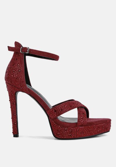 Женские босоножки REGALIA Rhinestone Embellished Stiletto