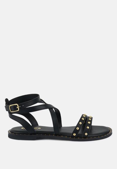 Rag and Co Womens Corriane Studs Embellishment Strappy Sandals
