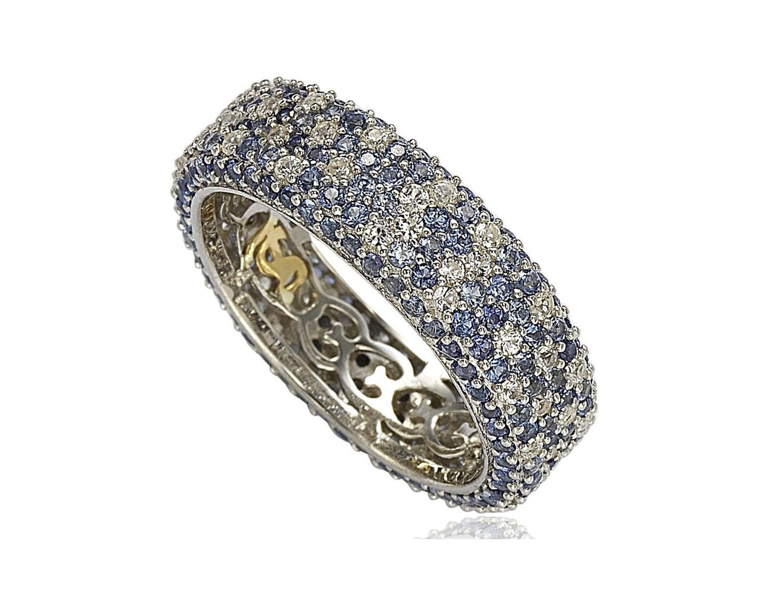 Suzy Levian New York Sapphire Eternity Band Ring