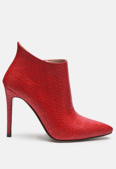 Rag and Co Womens Lolita Woven Texture Stiletto Boot