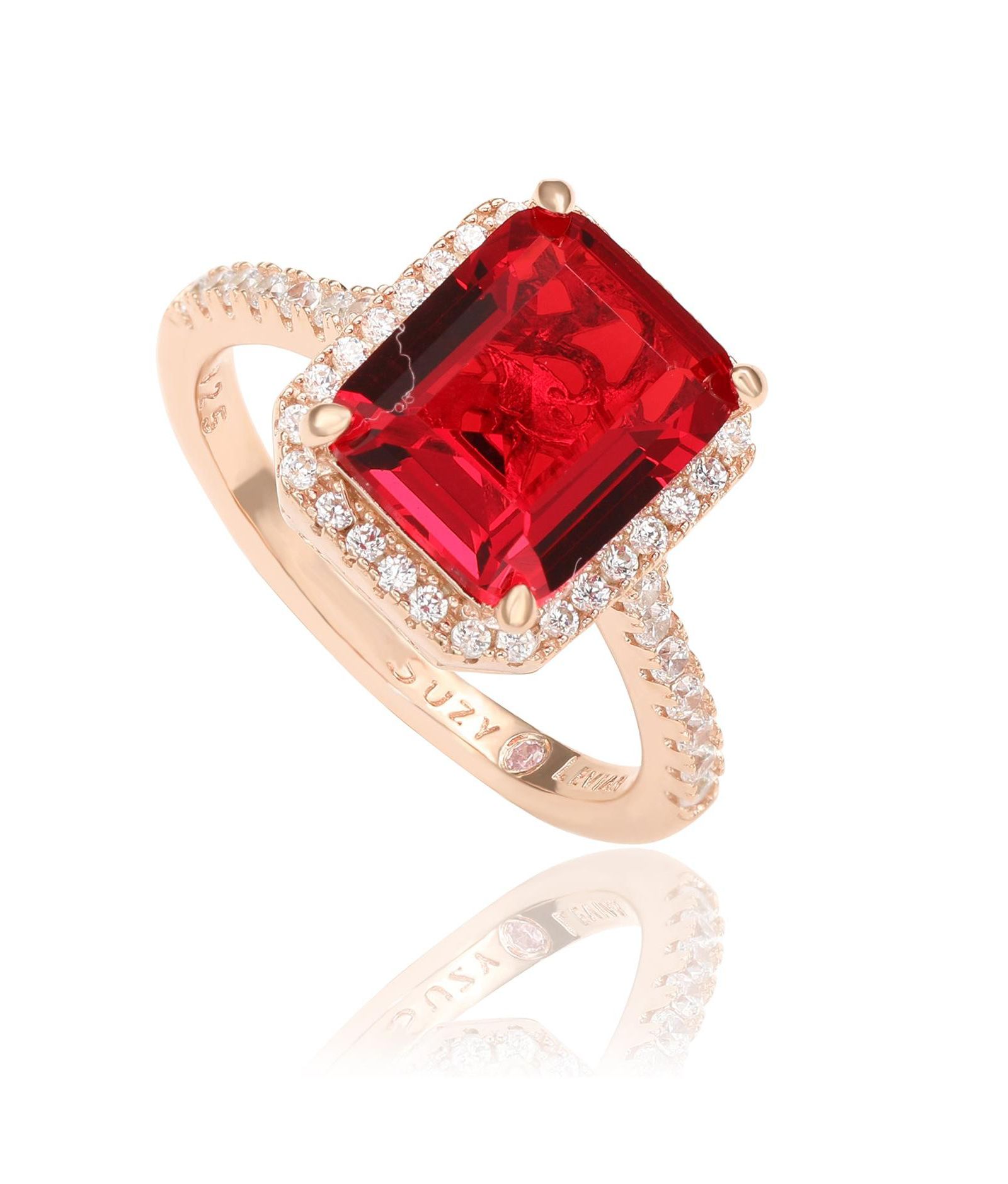 Suzy Levian New York Кольцо с ореолом из кубического циркония