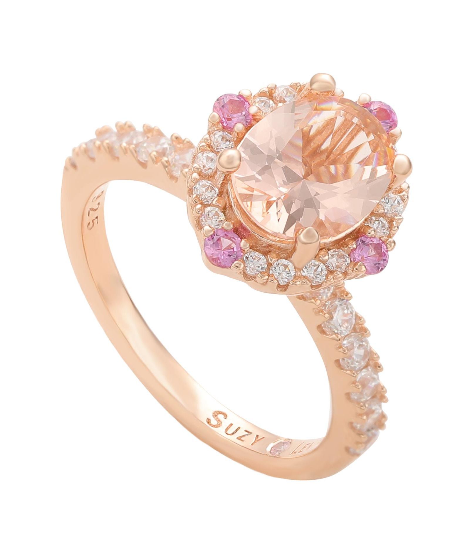 Suzy Levian Cubic Zirconia Oval Ring