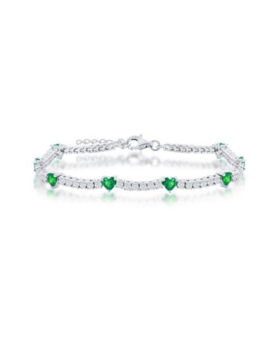 Браслет Simona Sterling CZ heart Tennis