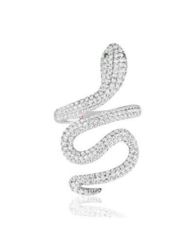 Suzy Levian Кольцо Wild Snake из стерлингового серебра с кубическим цирконием