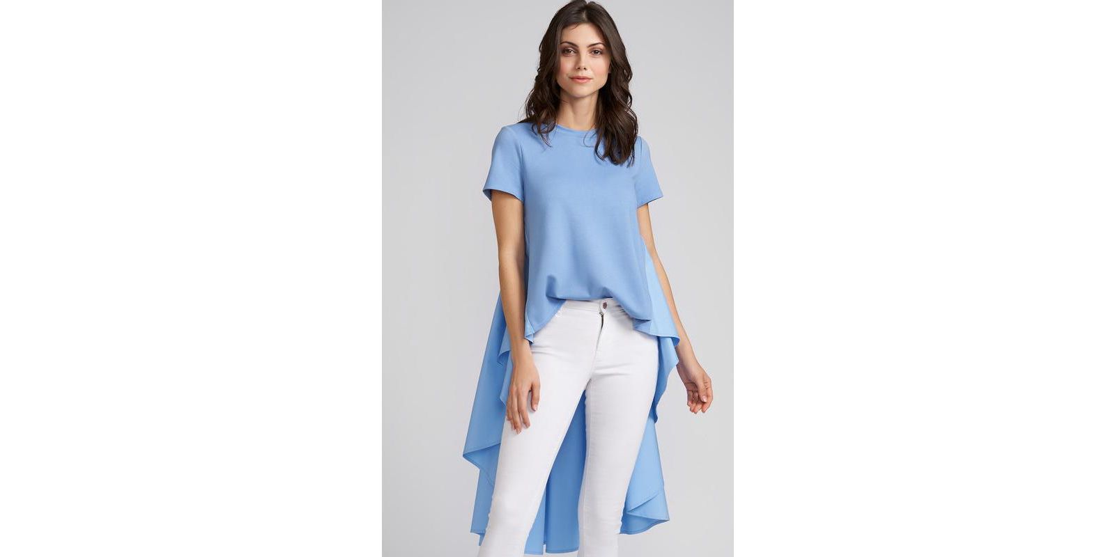Женский топ Caldwell Collection Piper High Low Short Sleeve