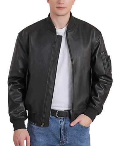 Мужская кожаная куртка-бомбер Landing Leathers Men MA-1