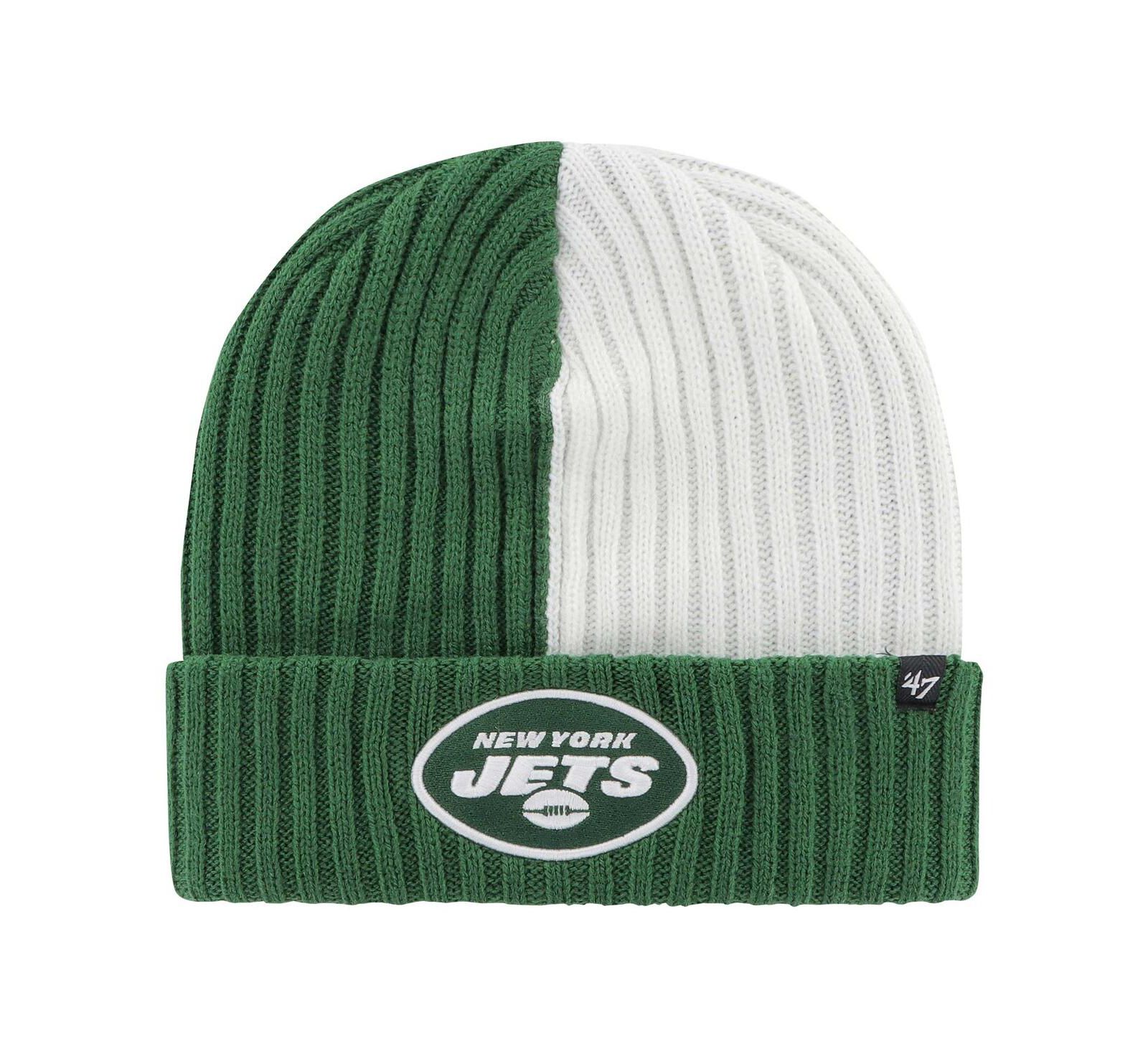 Men's '47 Brand Green New York Jets Fracture Cuffed Knit Hat