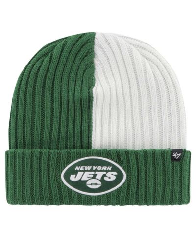 Мужская вязаная шапка '47 Brand Green New York Jets Fracture Cuffed Knit Hat