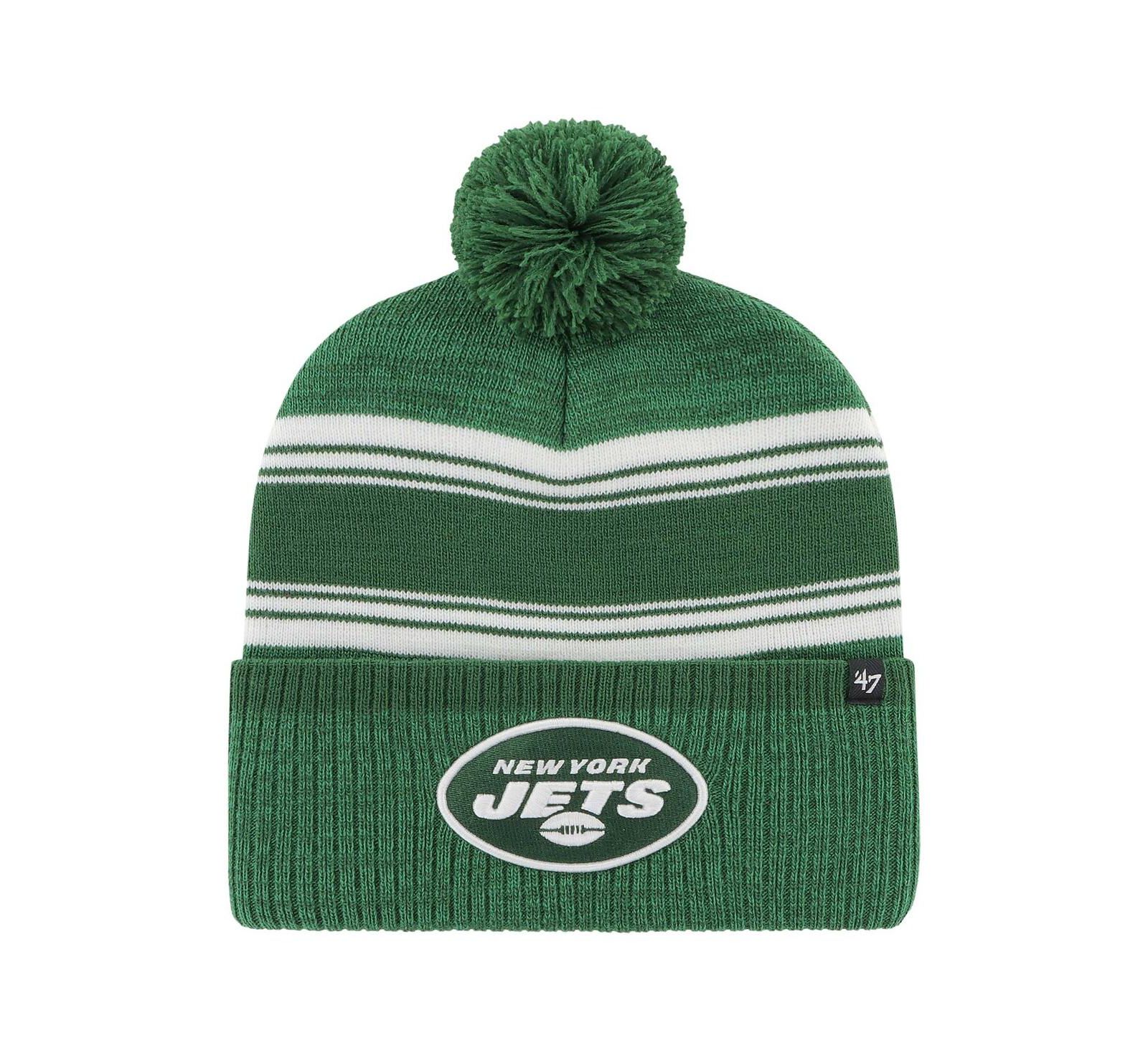 Men's '47 Brand Green New York Jets Fadeout Cuffed Knit Hat with Pom