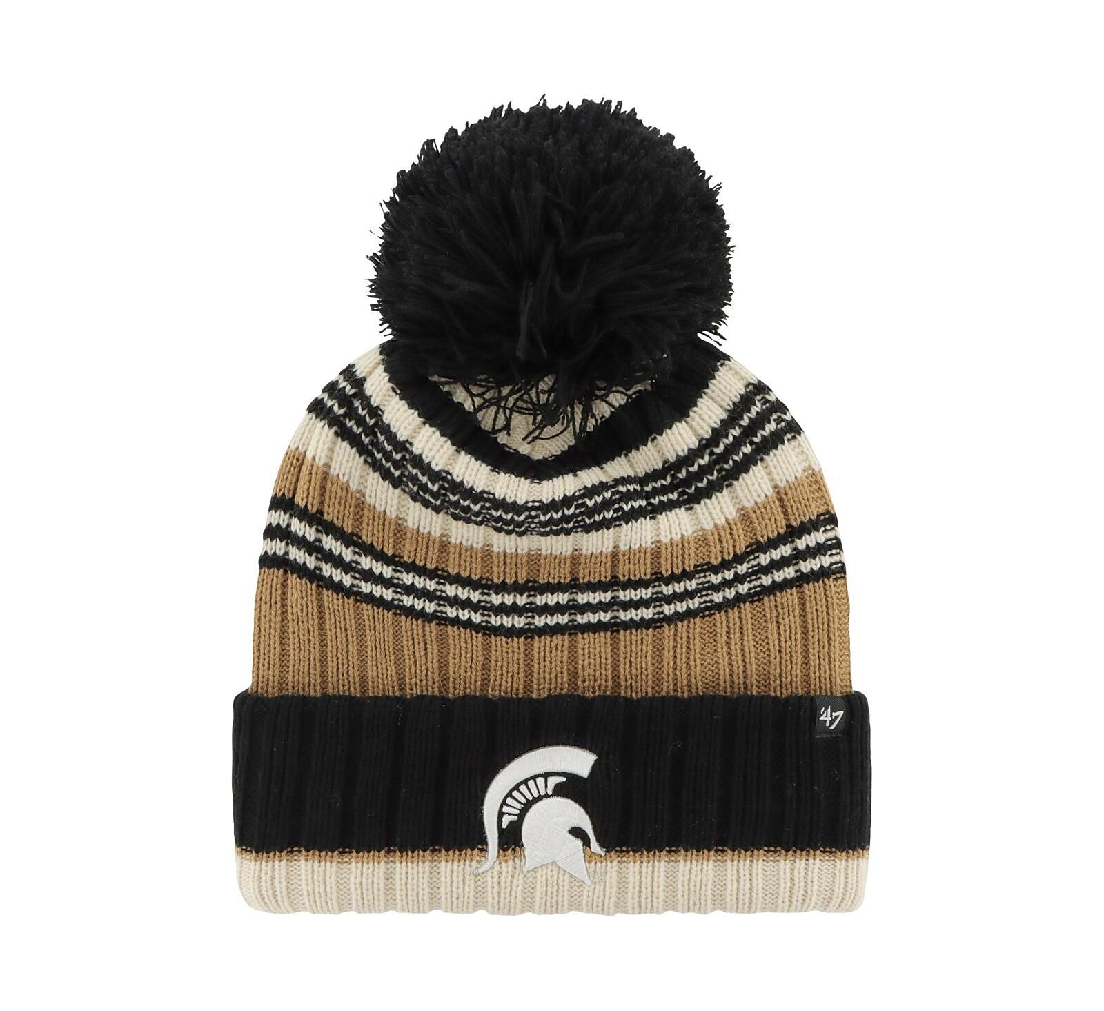 Женская вязаная шапка '47 Brand Michigan State Spartans с помпоном