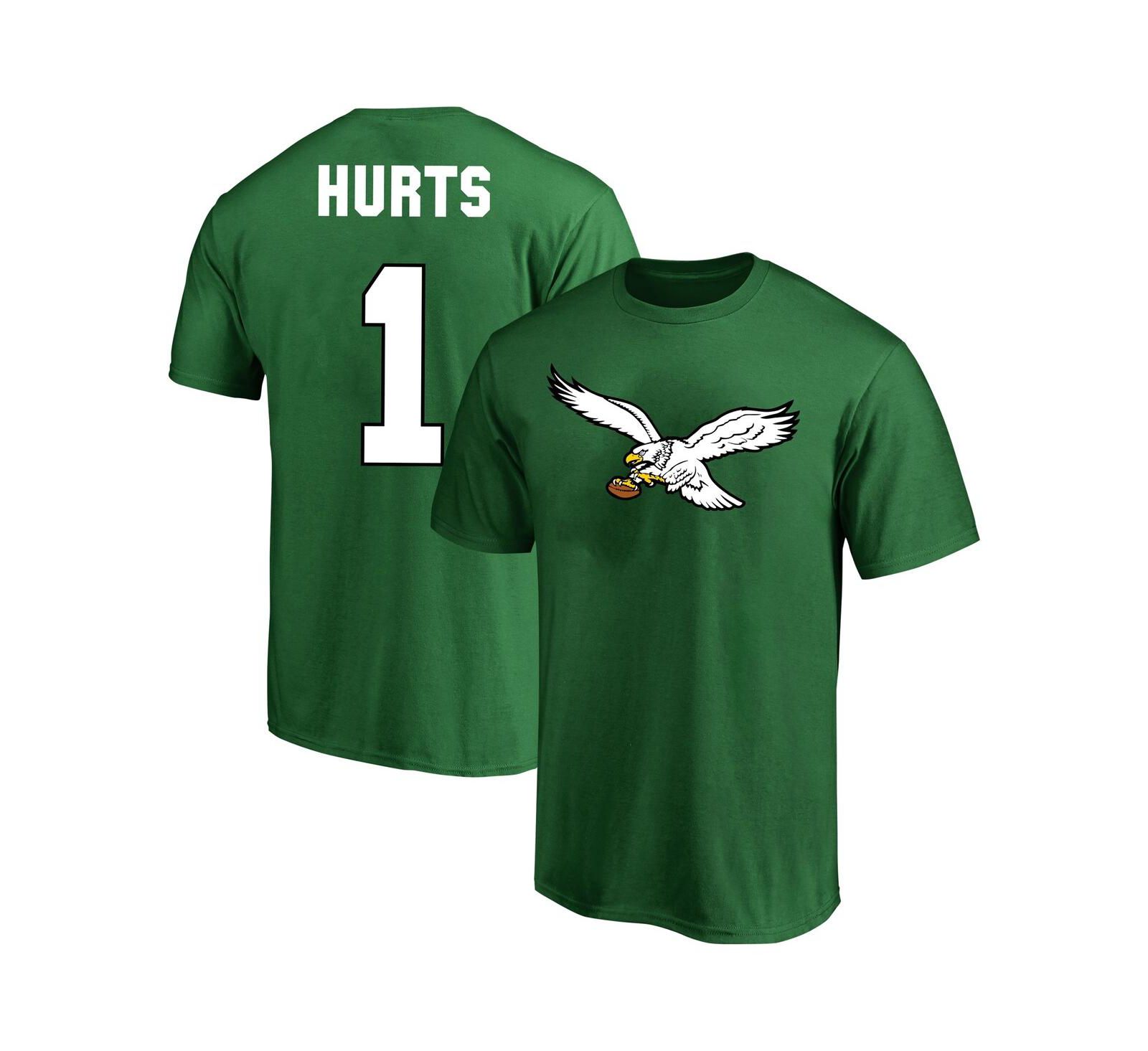 Мужская футболка Fanatics Jalen Hurts Philadelphia Eagles Throwback