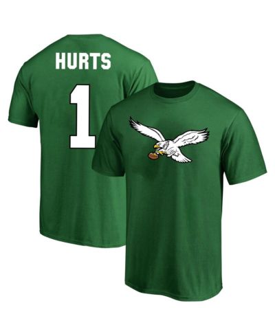 Мужская футболка Fanatics Jalen Hurts Philadelphia Eagles Throwback