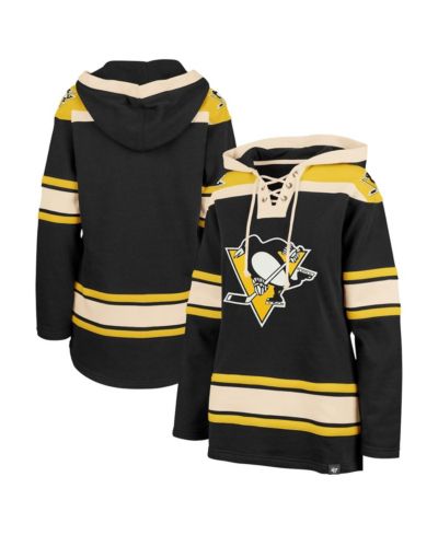 '47 Brand Женское худи-толстовка Pittsburgh Penguins Superior Lacer, черный цвет