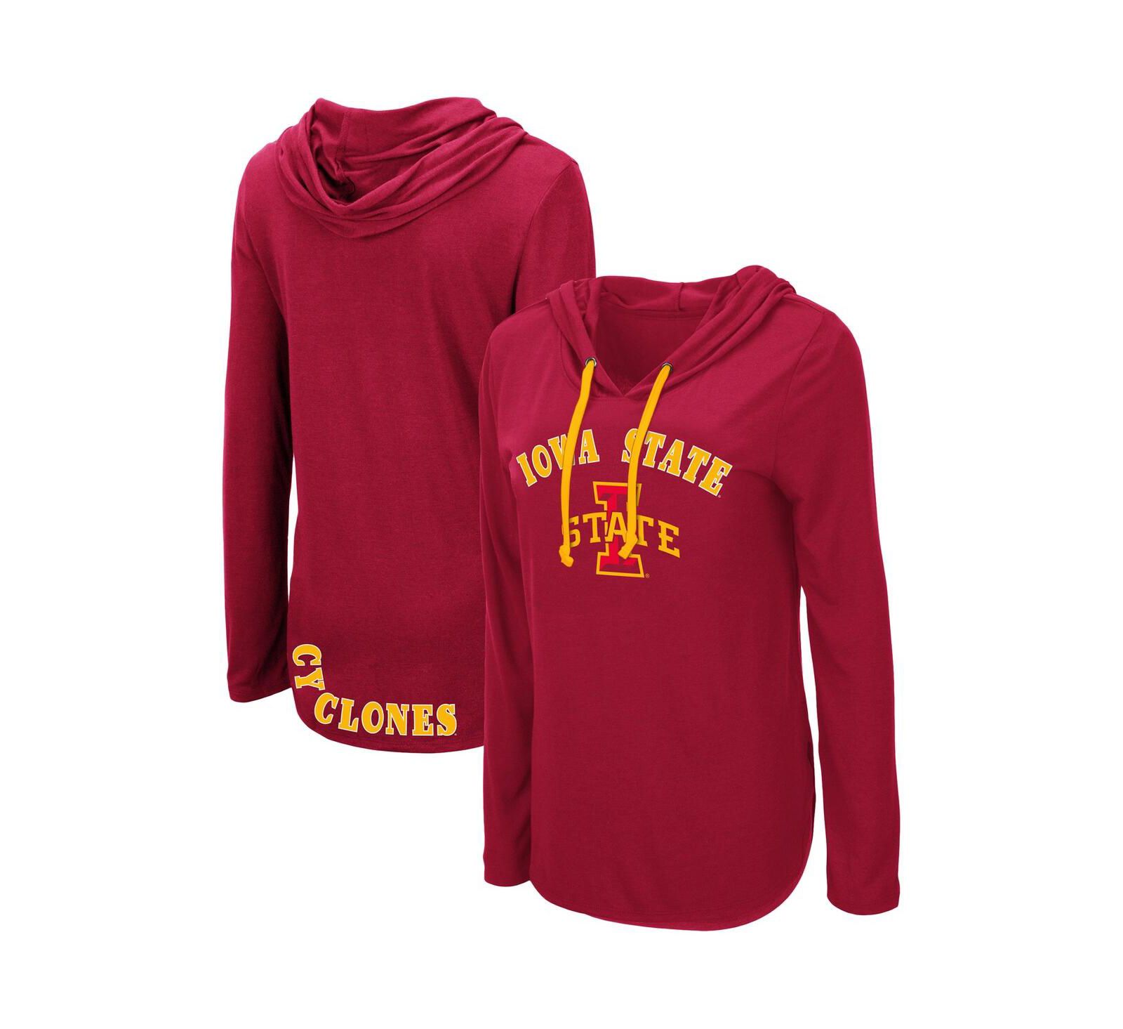 Мужская легкая футболка с капюшоном Colosseum Cardinal Iowa State Cyclones