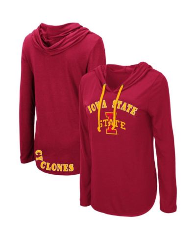 Мужская легкая футболка с капюшоном Colosseum Cardinal Iowa State Cyclones