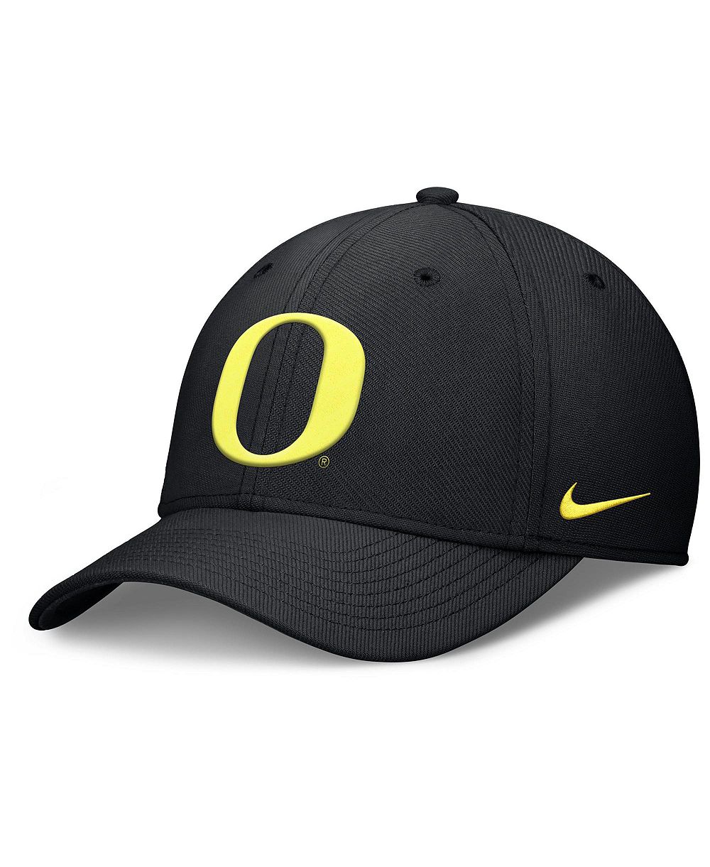 Мужская кепка Nike Black Oregon Ducks Rise SwooshFlex Dri-FIT