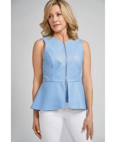 Caldwell Collection Women's Reagan жилет из искусственной кожи с золотой молнией
