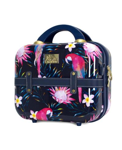Chariot Paradise Bloom Hardside Cosmetic Case With Shoulder Strap For Women
