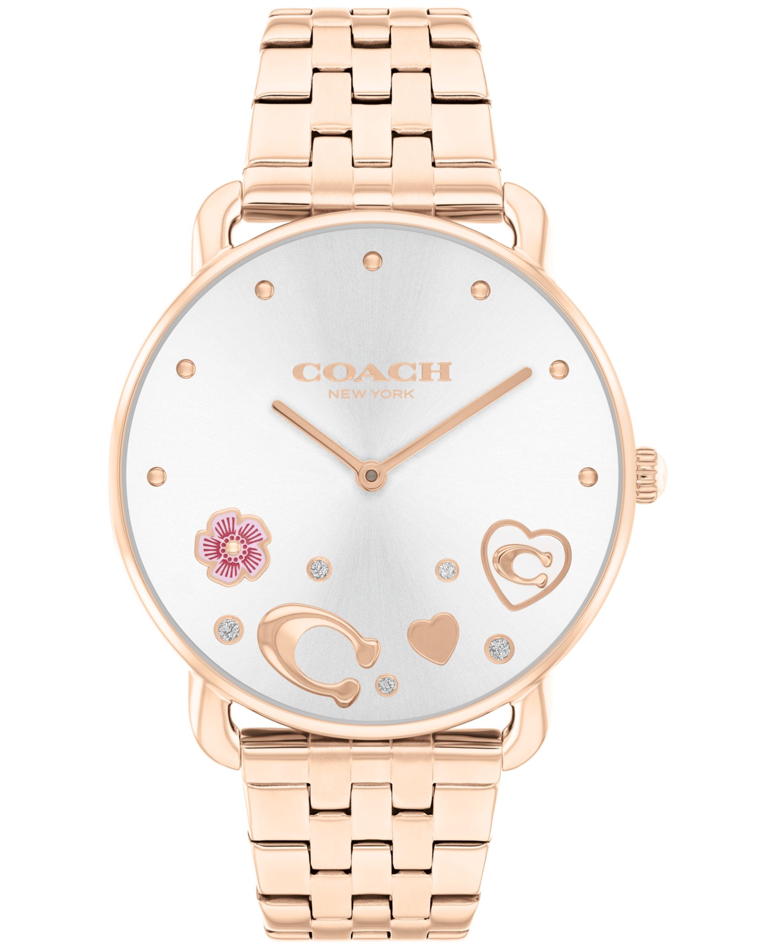 COACH Женские часы Elliot Rose Gold-Tone Stainless Steel Bracelet 36mm