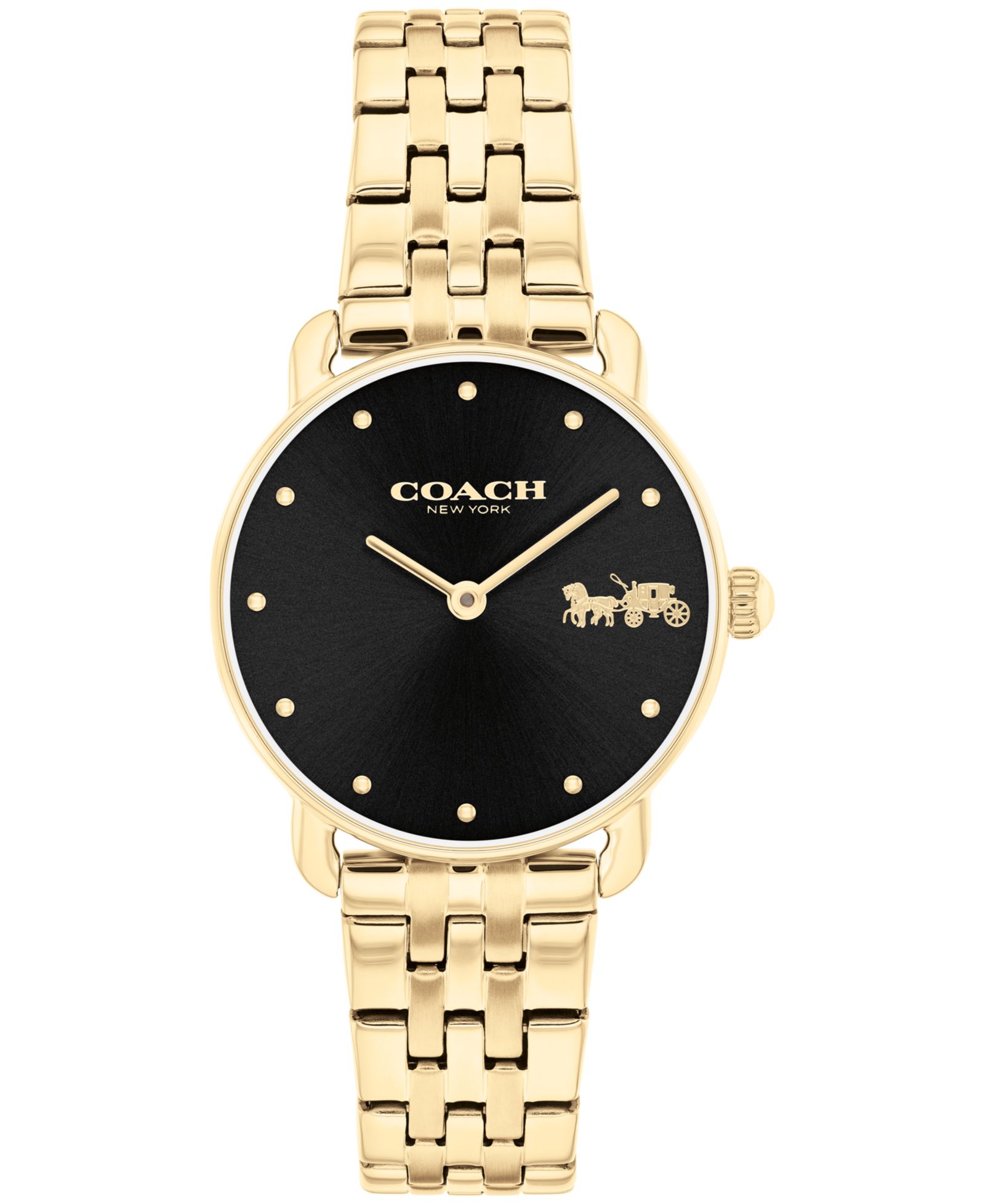 COACH Women's Elliot Gold-Tone Stainless Steel Bracelet Watch 28mm