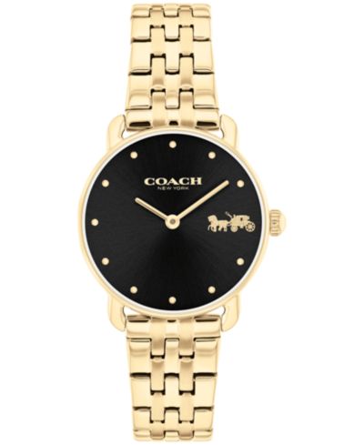 COACH Женский Elliot Gold-Tone Stainless Steel Bracelet Watch 28mm