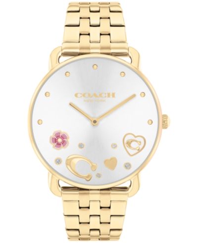 COACH Женские часы Elliot Gold-Tone Stainless Steel, 36mm