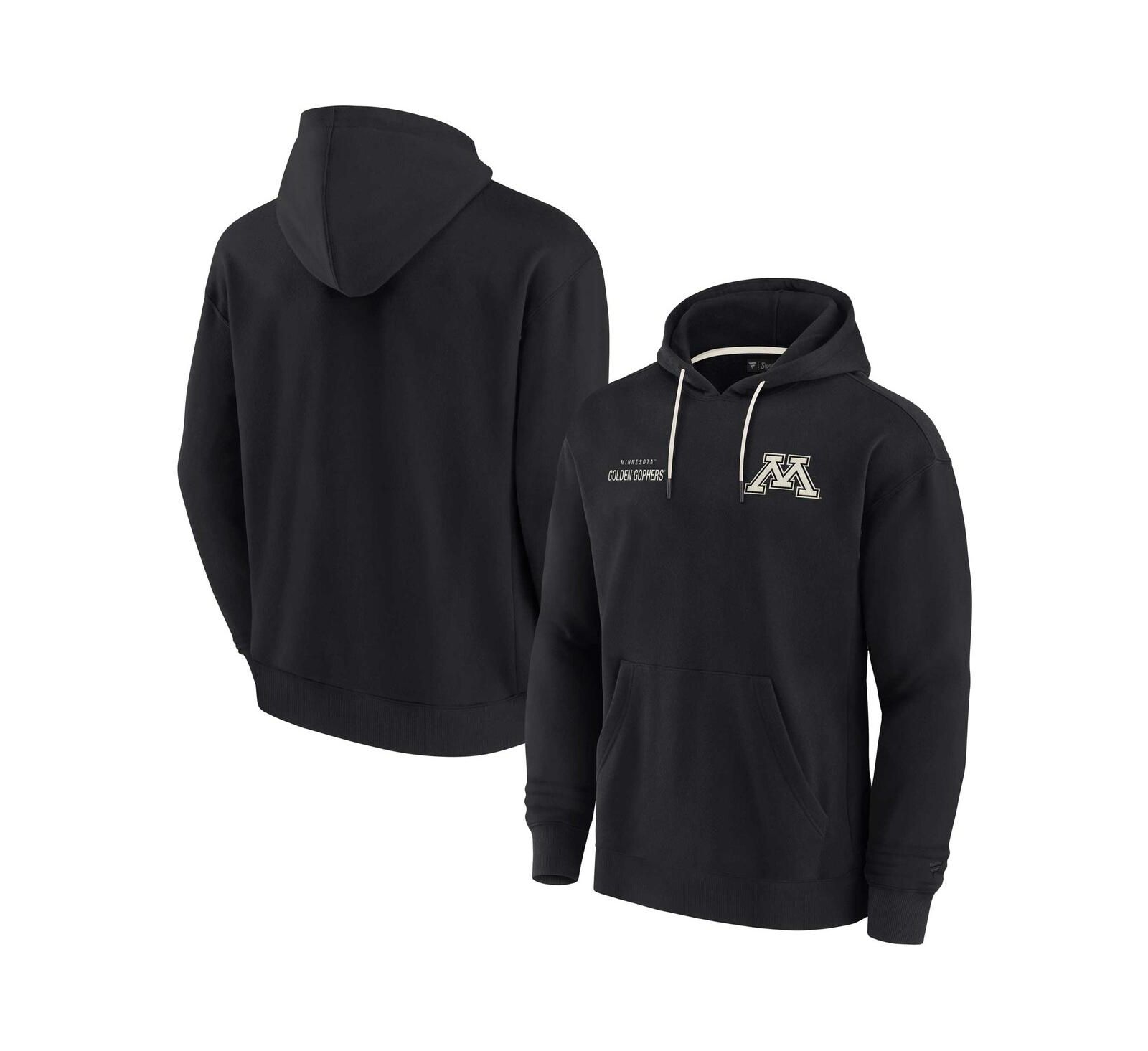 Мужское и женское худи Fanatics Signature Black Minnesota Golden Gophers Super Soft Fleece Pullover