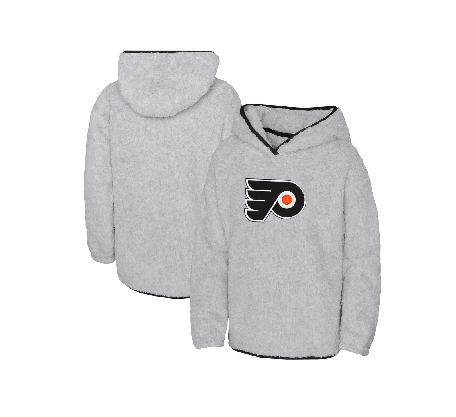 Outerstuff Детское худи-пуловер Philadelphia Flyers Ultimate Teddy Fleece серого цвета