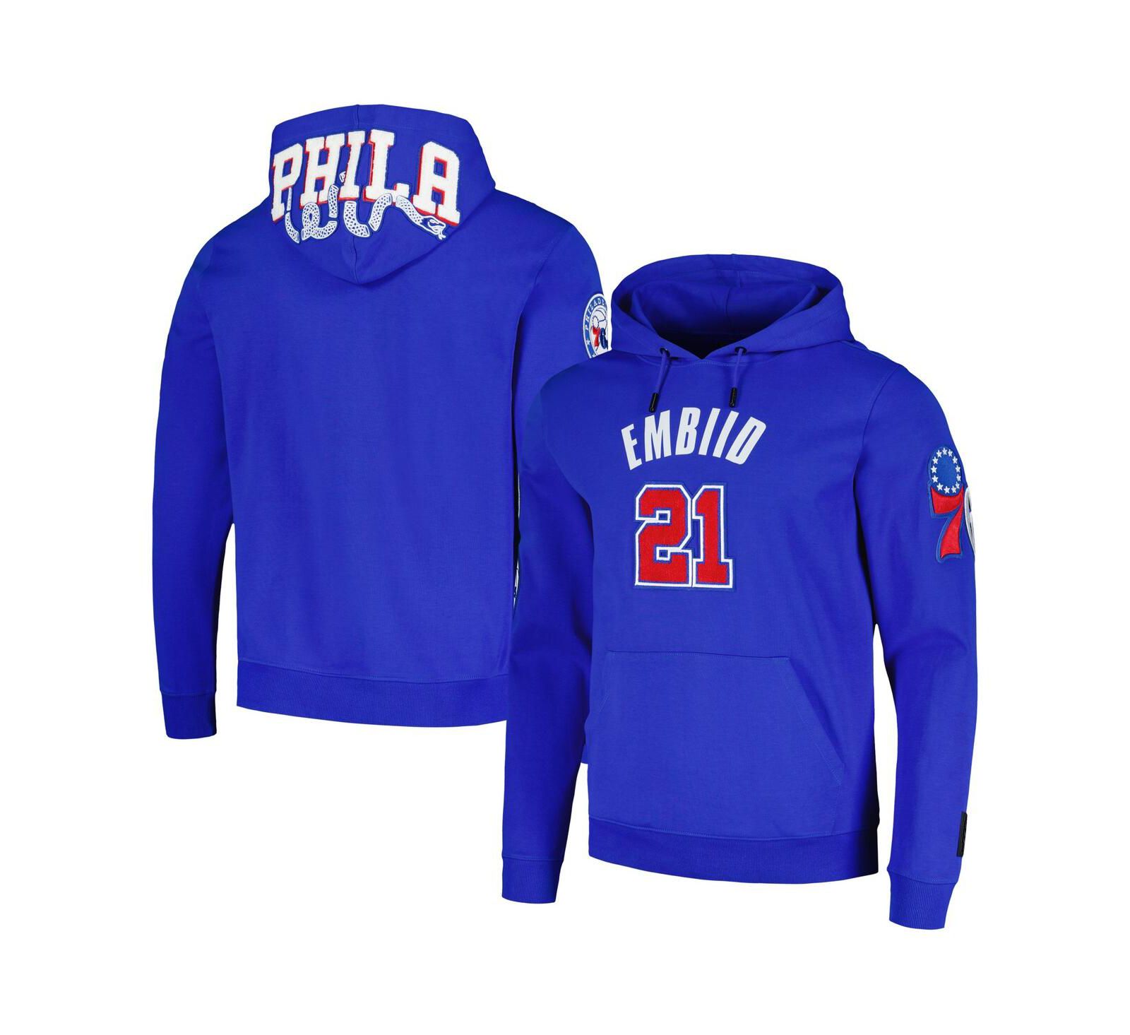 Мужское худи Pro Standard Joel Embiid Royal Philadelphia 76ers Player Pullover