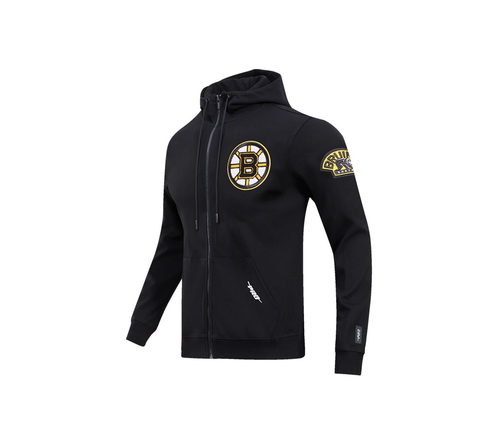 Men's Pro Standard Black Boston Bruins Classic Chenille Full-Zip Hoodie Jacket