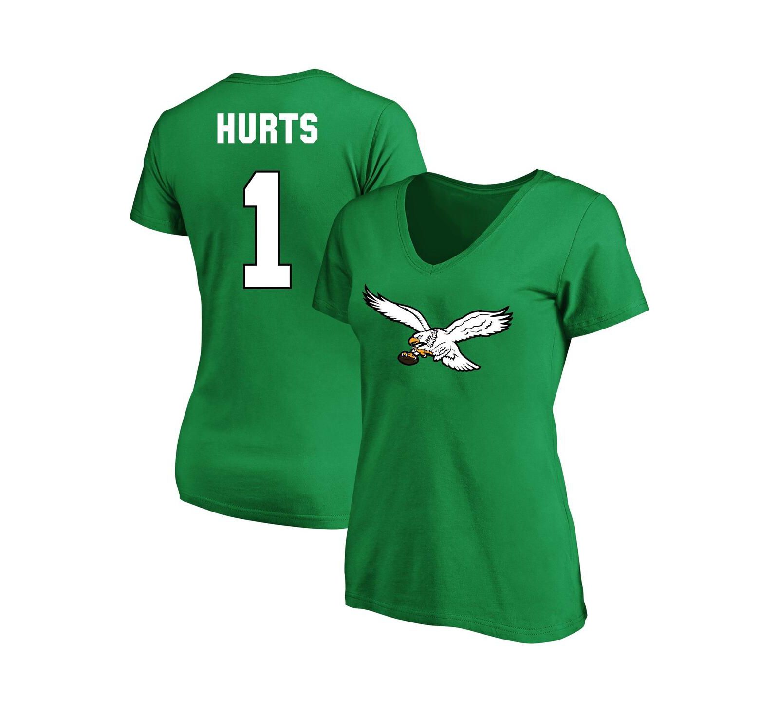 Женская футболка Fanatics Jalen Hurts Philadelphia Eagles Plus Size V-neck