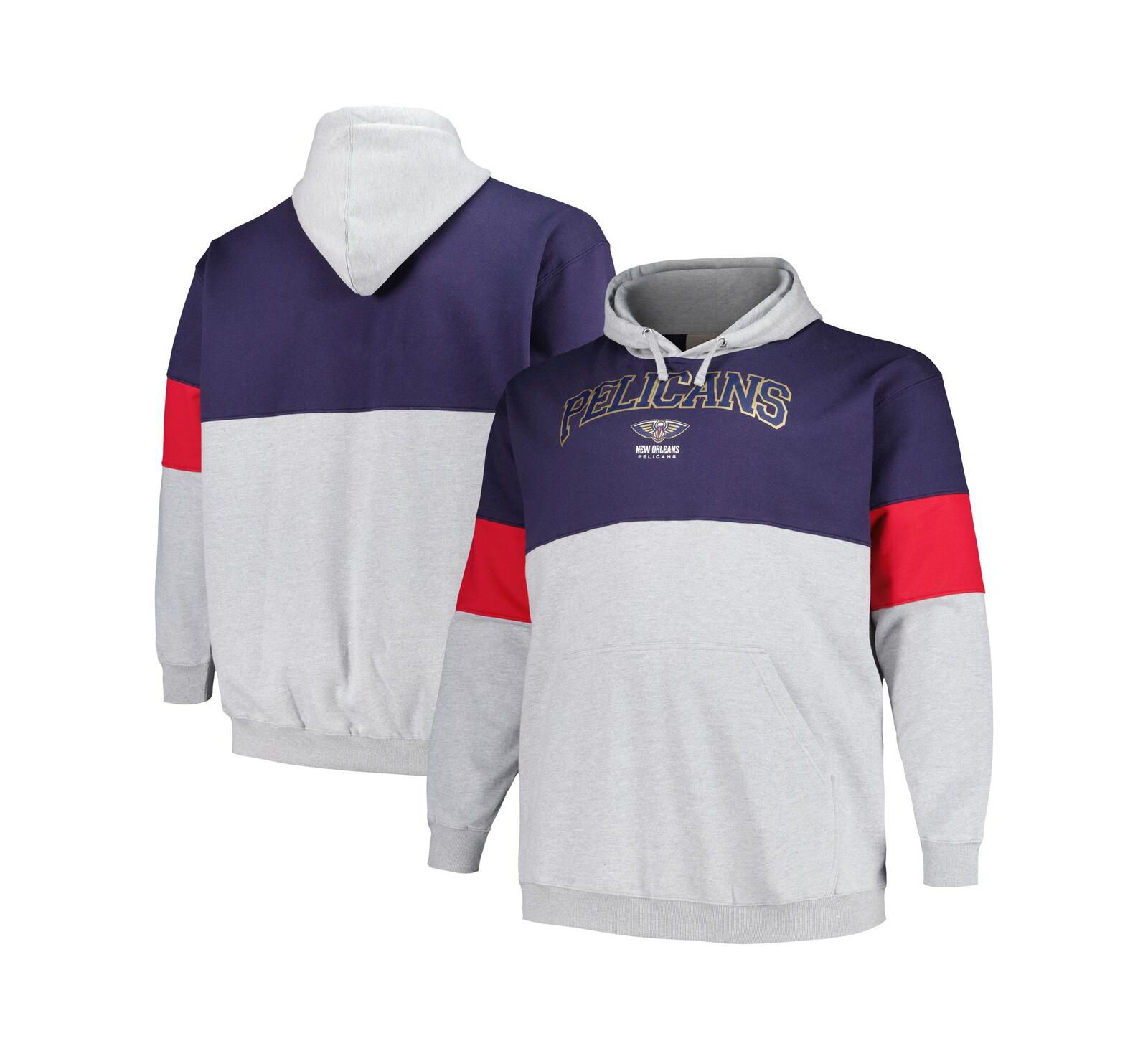 Fanatics Мужское худи pullover New Orleans Pelicans, Navy, Red, Big and Tall