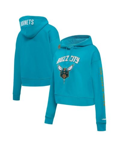 Женское укороченное худи Pro Standard Teal Charlotte Hornets 2023/24 City Edition Cropped Pullover