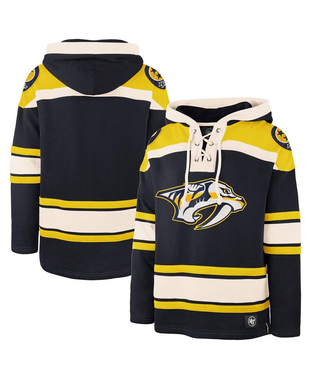 Мужская толстовка с капюшоном '47 Brand Navy Nashville Predators Superior Lacer