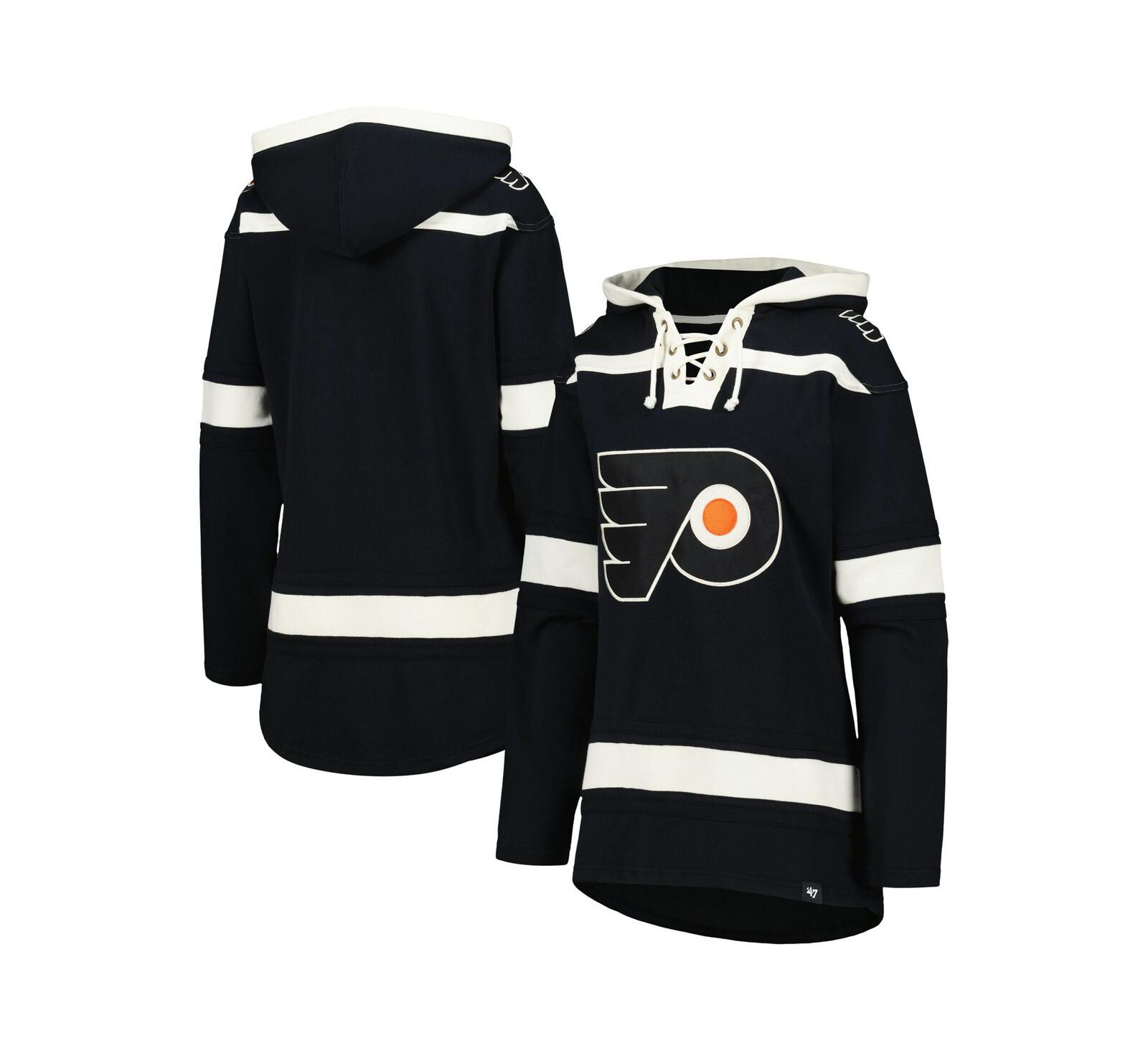 Женское худи '47 Brand Black Philadelphia Flyers Superior Lacer Pullover