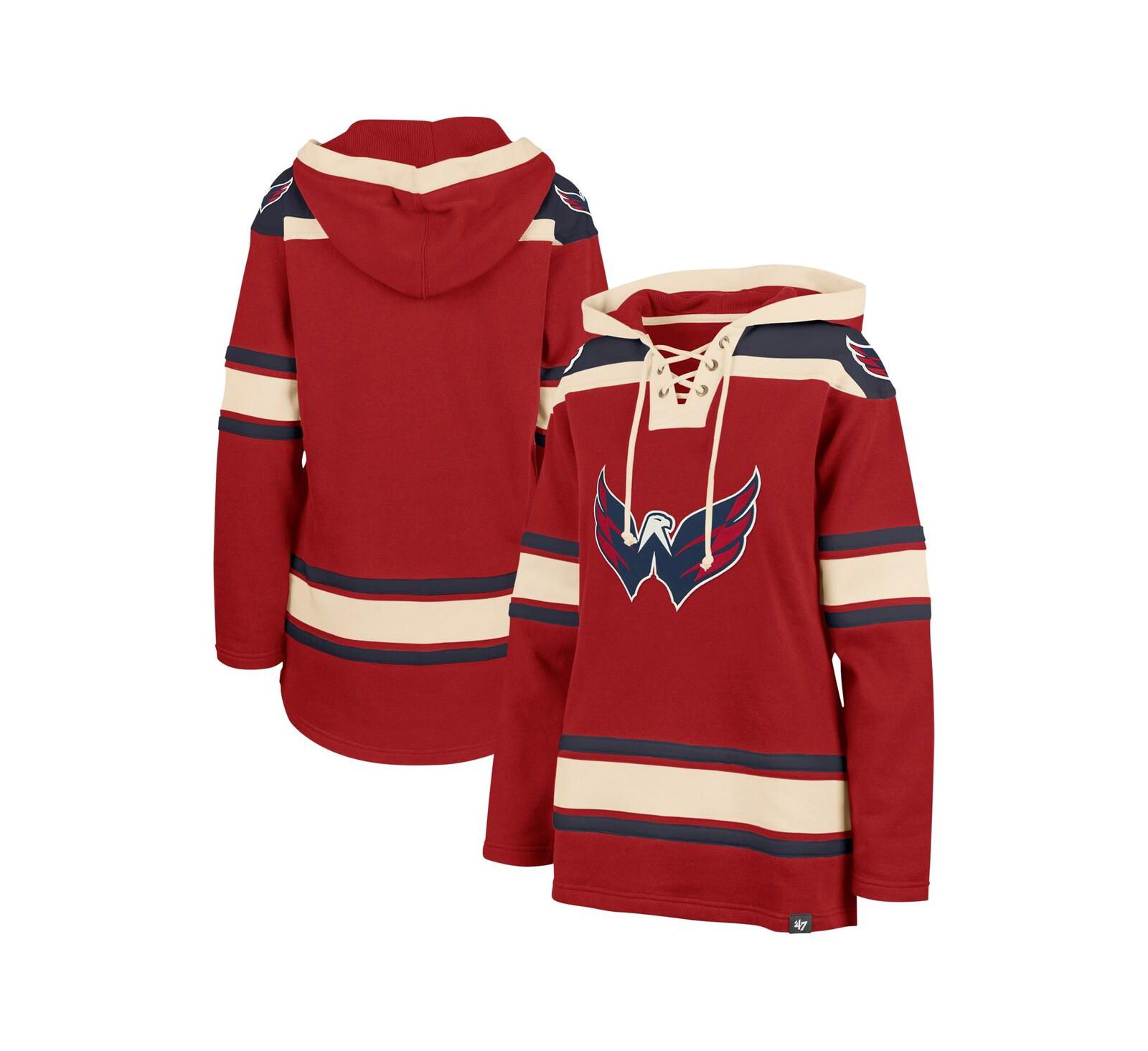 Мужское худи '47 Brand Washington Capitals Superior Lacer Pullover Red