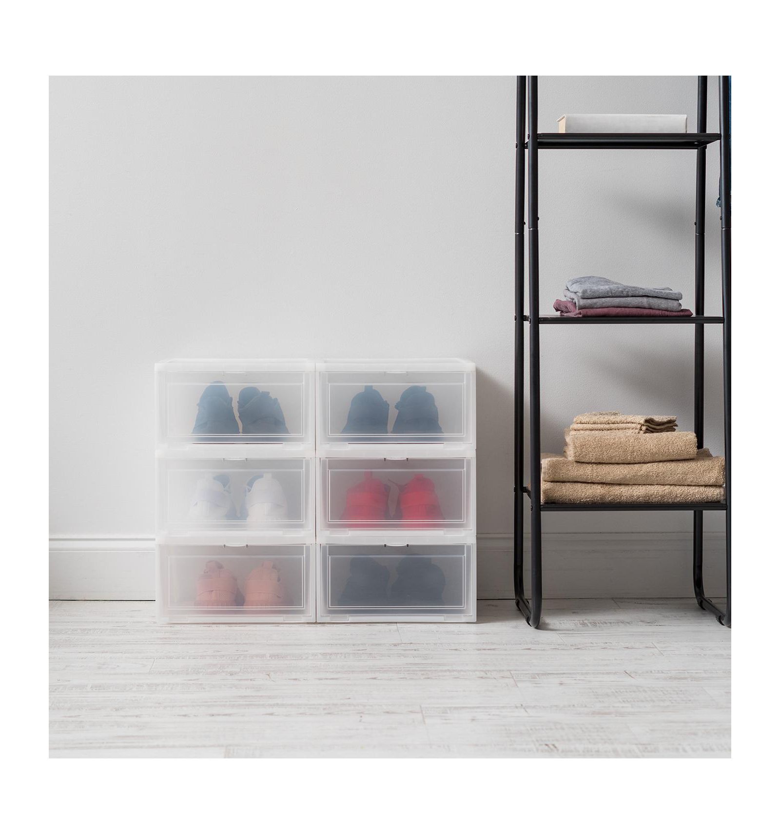 Stackable Shoe Box IRIS, набор из 6 штук, для прихожей