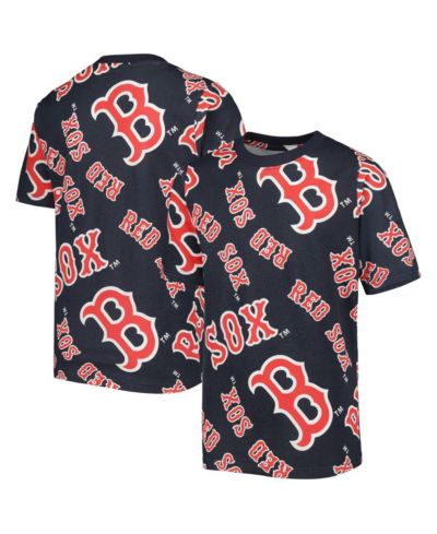 Детская футболка Stitches Navy Boston Red Sox Allover Team