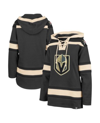 Women's '47 Brand  Gray Vegas Golden Knights Superior Lacer Pullover Hoodie