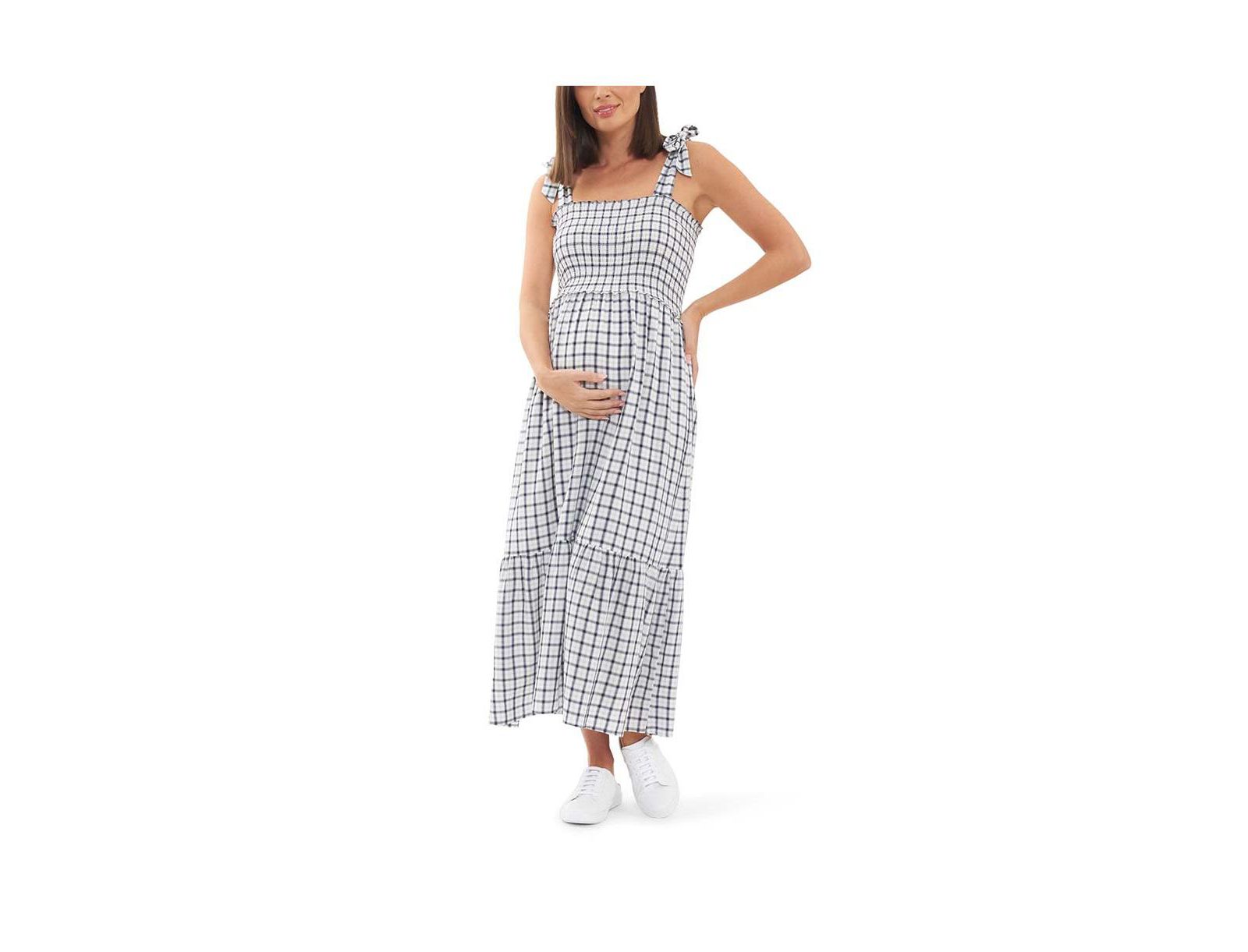 Платье Ripe Maternity Phoebe Smocked White/Navy