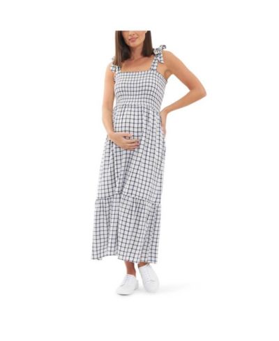 Платье Ripe Maternity Phoebe Smocked White/Navy