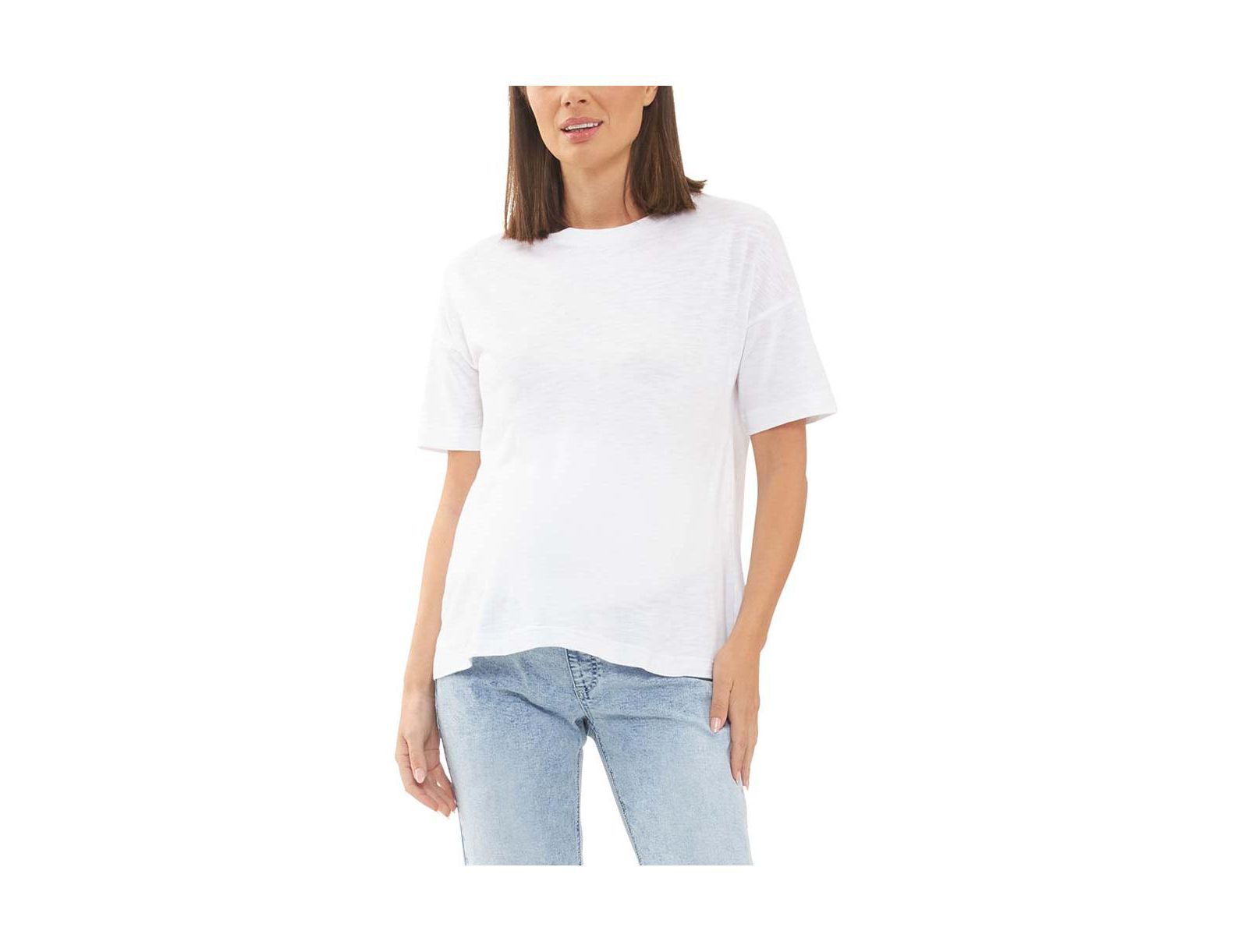 Ripe Maternity Claud Crew Neck Tee White