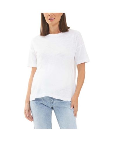 Ripe Maternity Claud Crew Neck Tee White