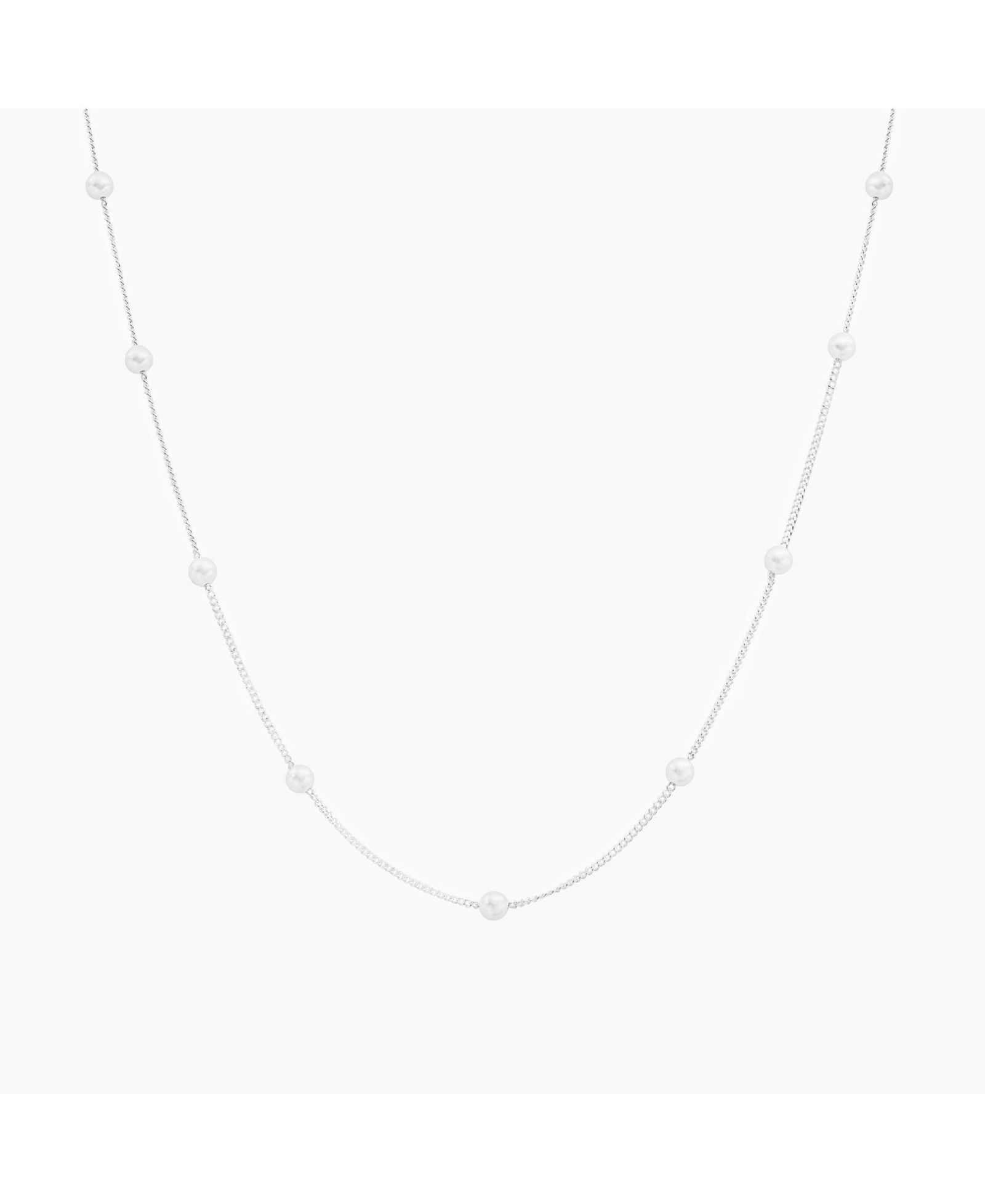Изящное трендовое ожерелье Bearfruit Jewelry с бесконечным жемчугом, покрытие 18k Gold, стерлинговое серебро