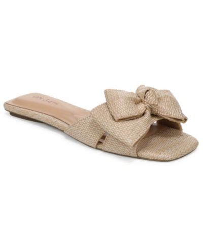 On 34th Women's Jazminn Bow Slip-On Slide Flat Sandals, Created for Macy's