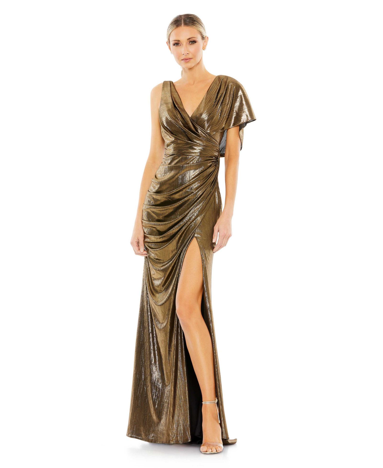 Женский Ienna Asymmetrical Draped Trumpet Gown