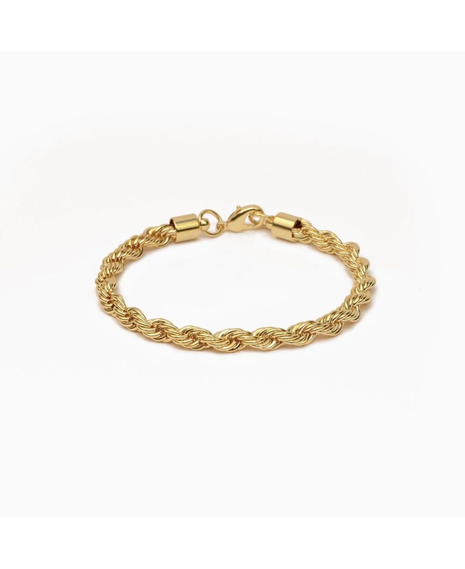 Bearfruit Jewelry браслет с переплетенными звеньями, позолота 14k
