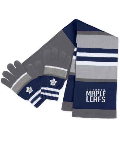Женский комплект из перчаток и шарфа WEAR by Erin Andrews Toronto Maple Leafs Stripe