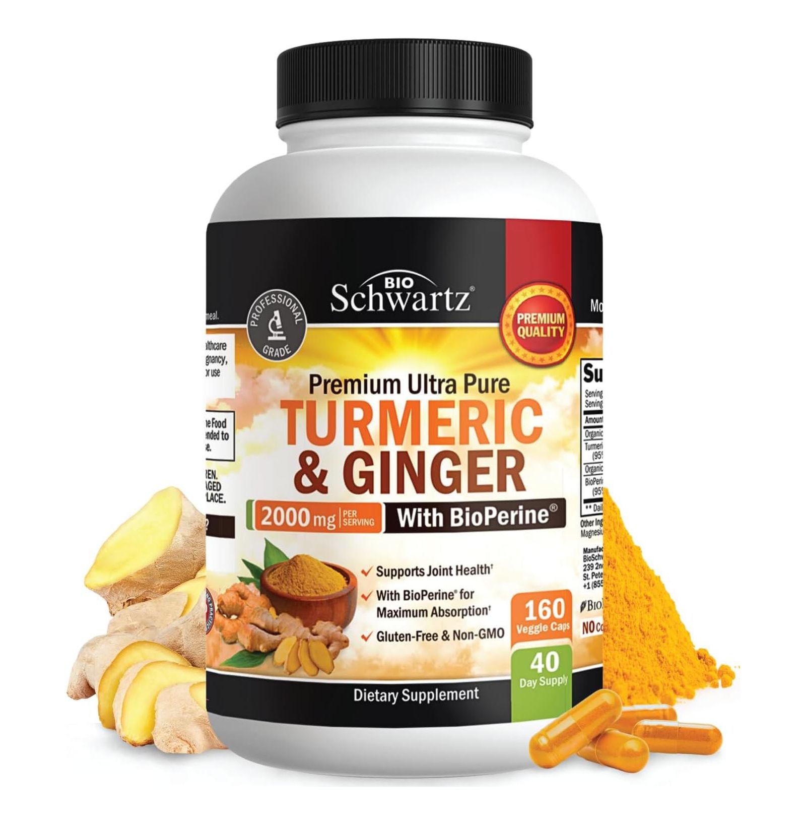 Добавка Turmeric & Ginger 2000mg, 160 ct